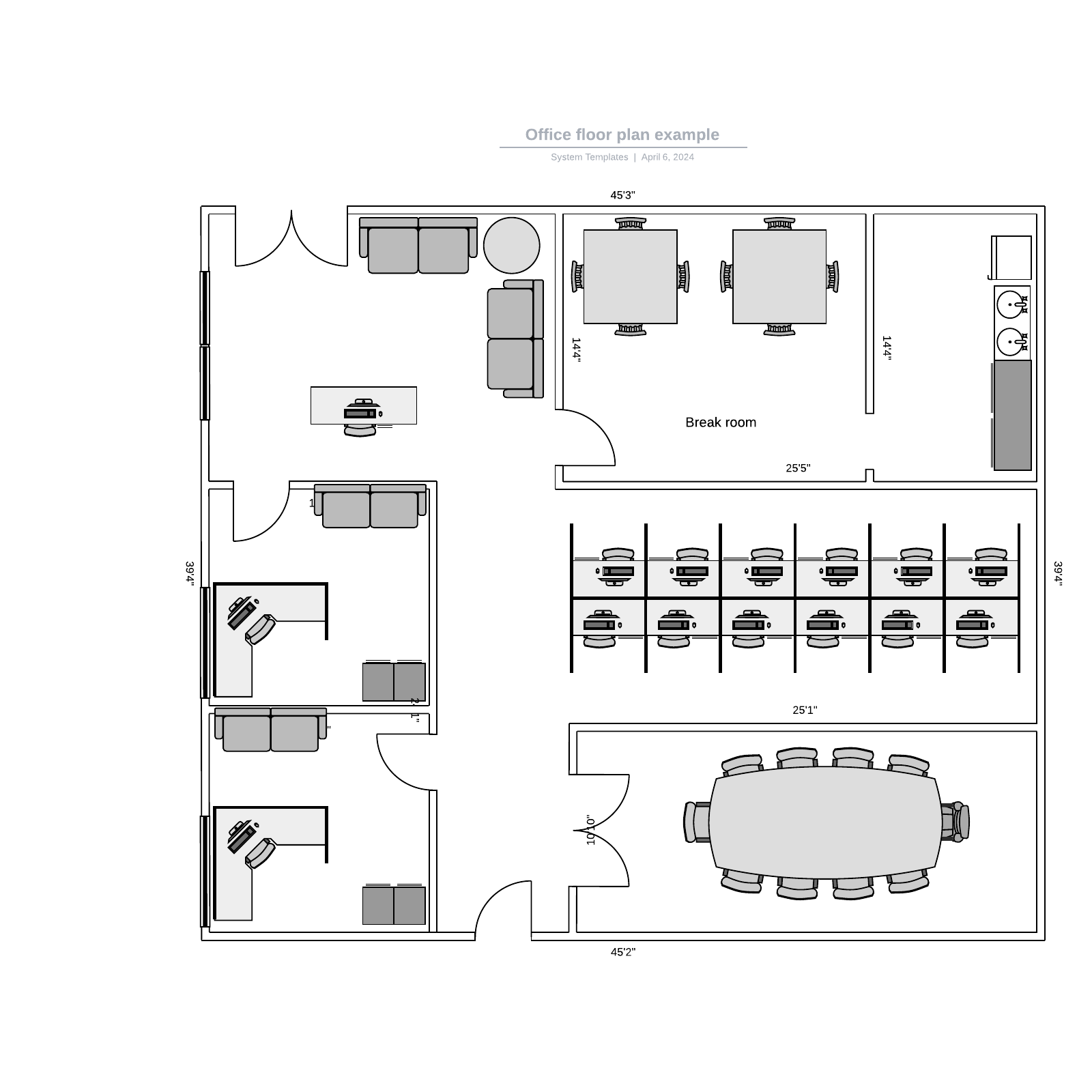 Office floor plan example example