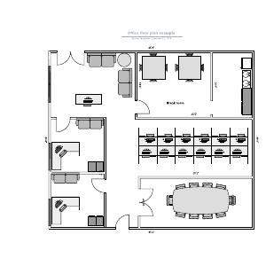 Office floor plan example | Lucidchart