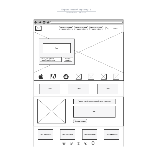 Go to Каркас главной страницы 2 template