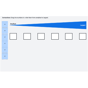 Ordering numbers smallest to largest