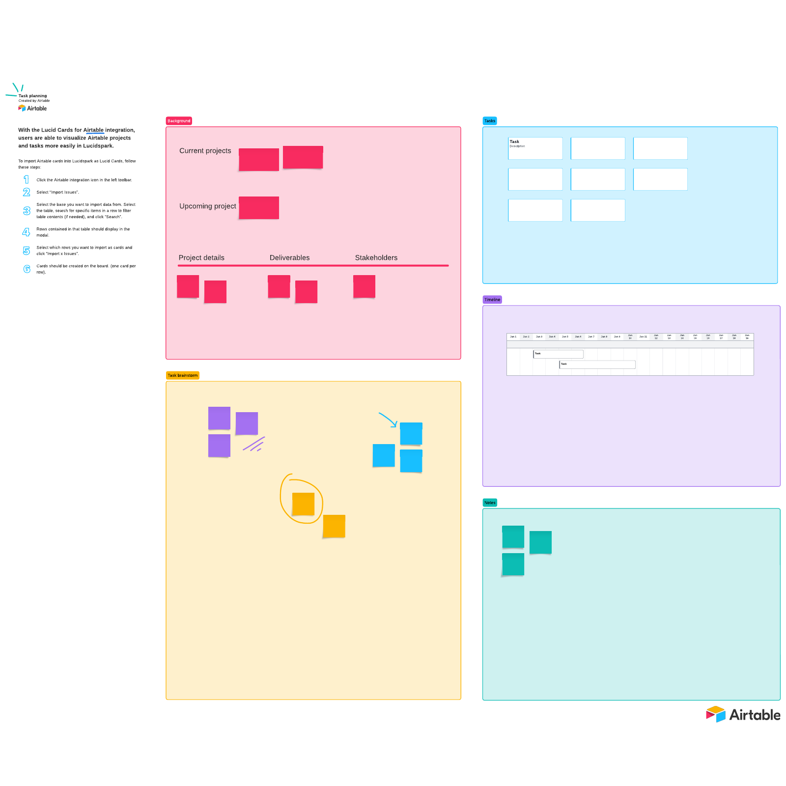 Task planning with Airtable example