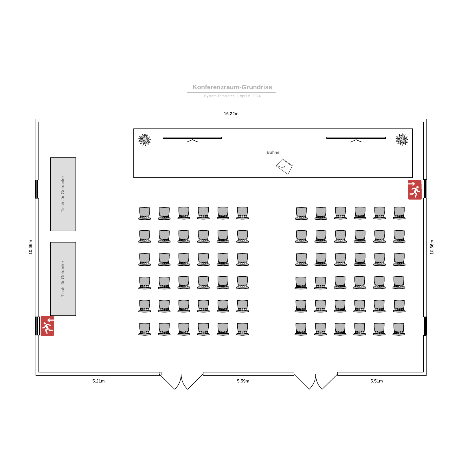 Konferenzraum-Grundriss - Beispiel
