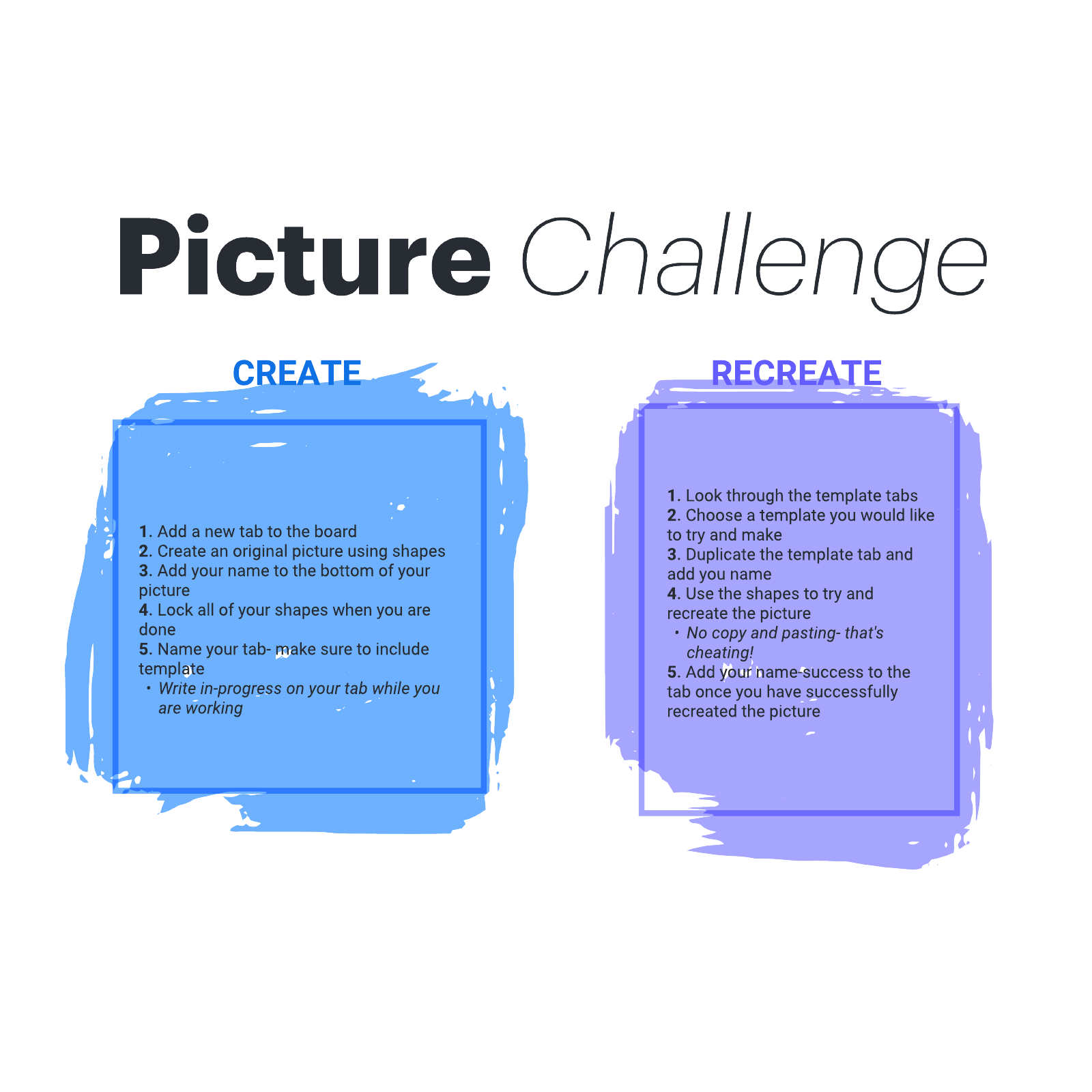 Picture Challenges example
