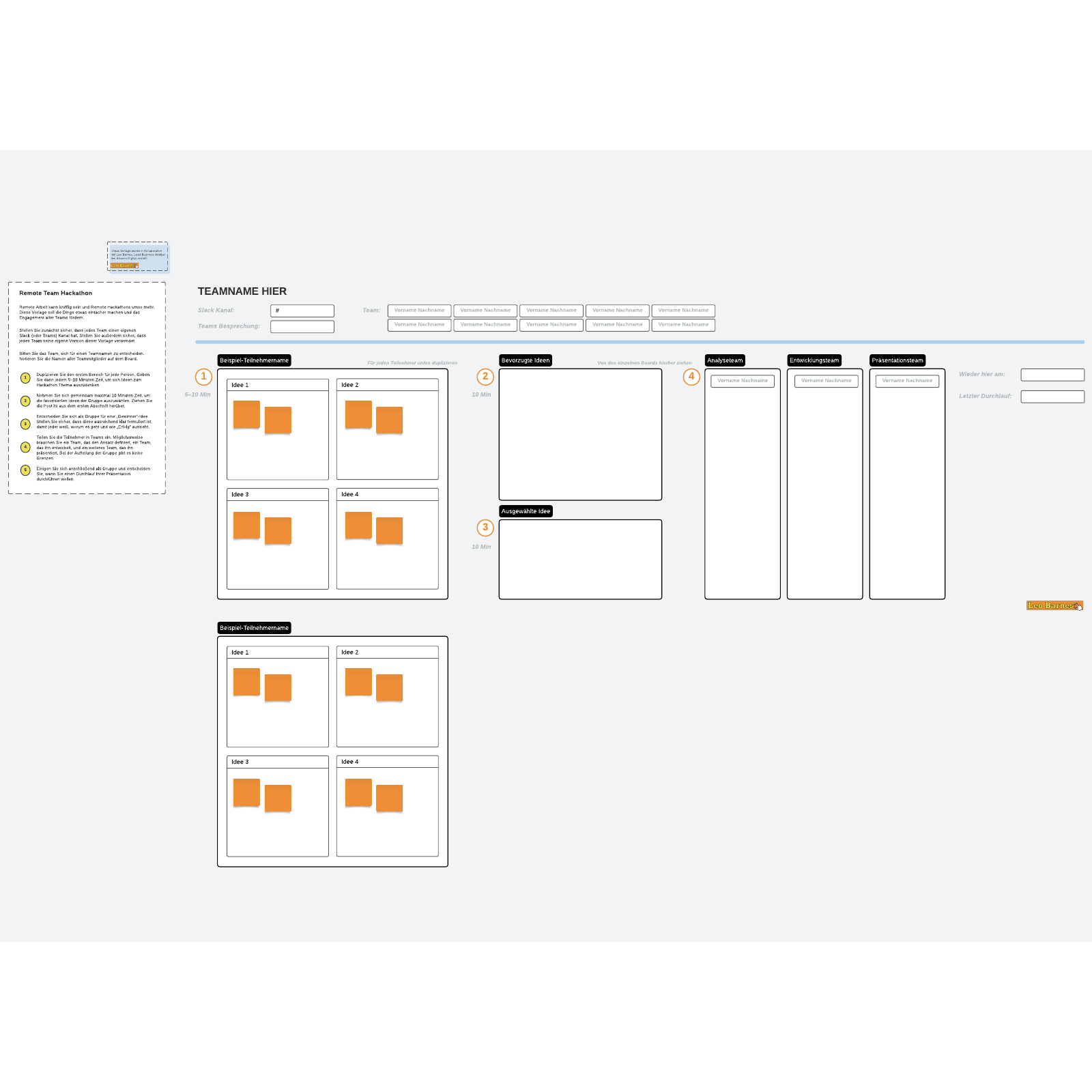 Vorlage zur Hackathon Planung