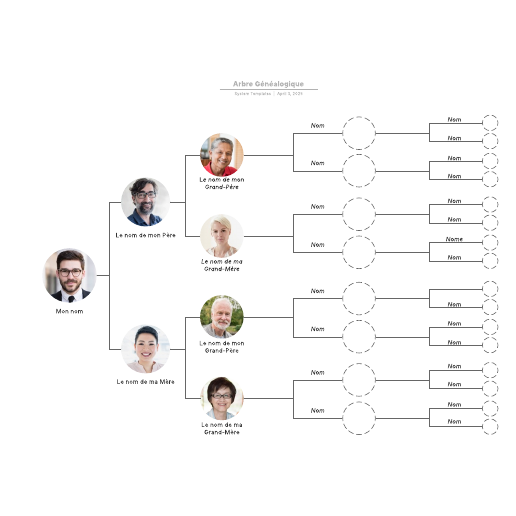 exemple d'arbre généalogique vierge