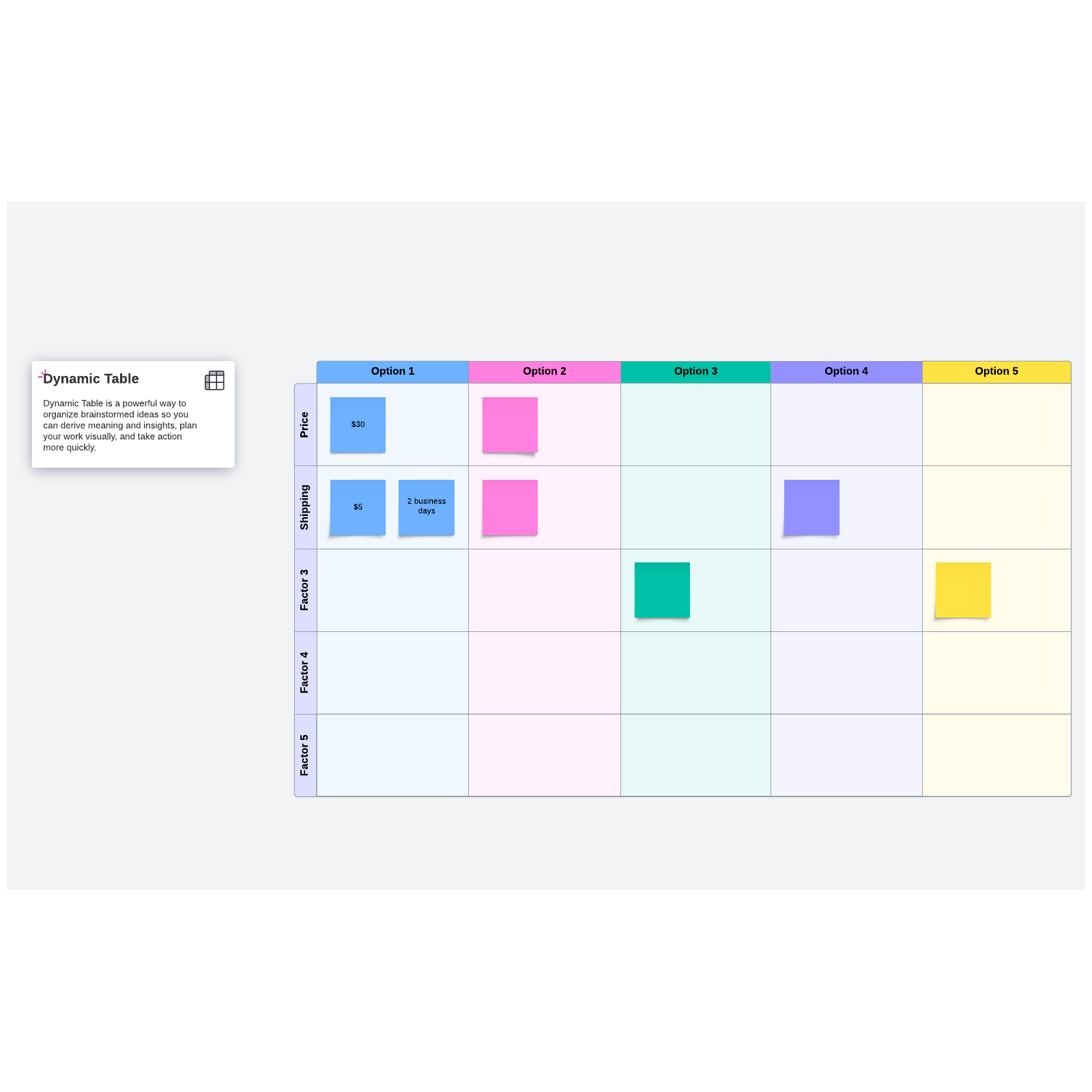 Comparison Chart | Lucidspark