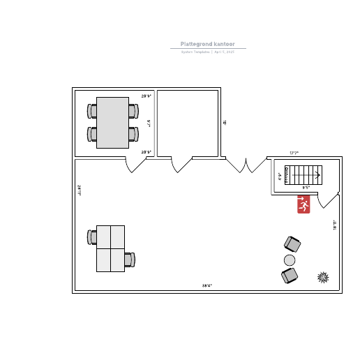 Go to Plattegrond kantoor template