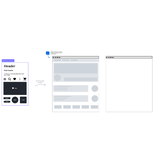 Webpage wireframe template
