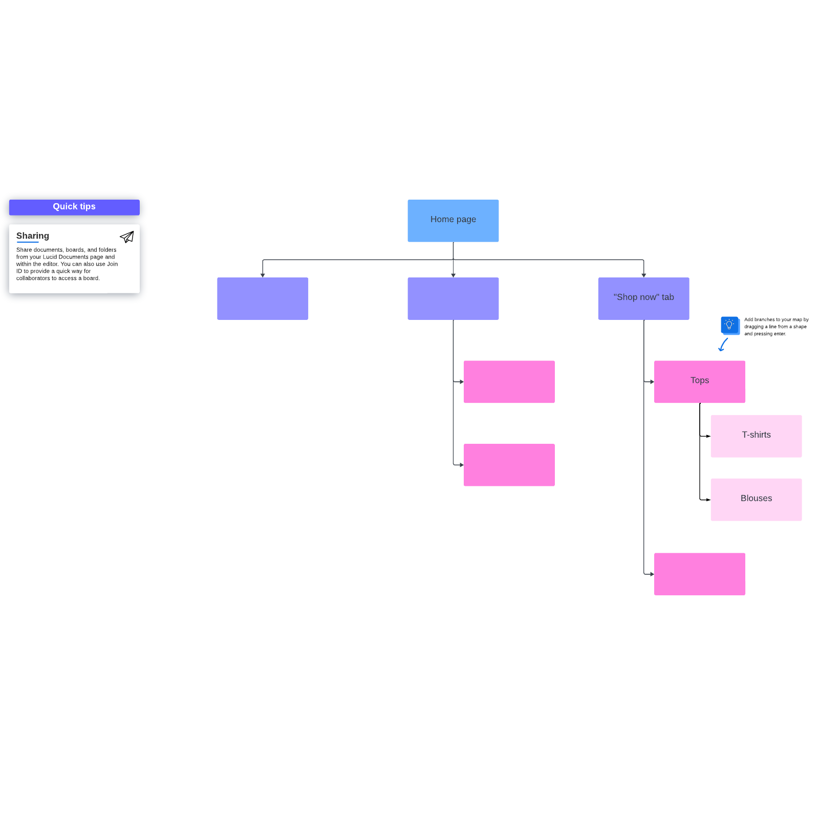 Sitemap planning template