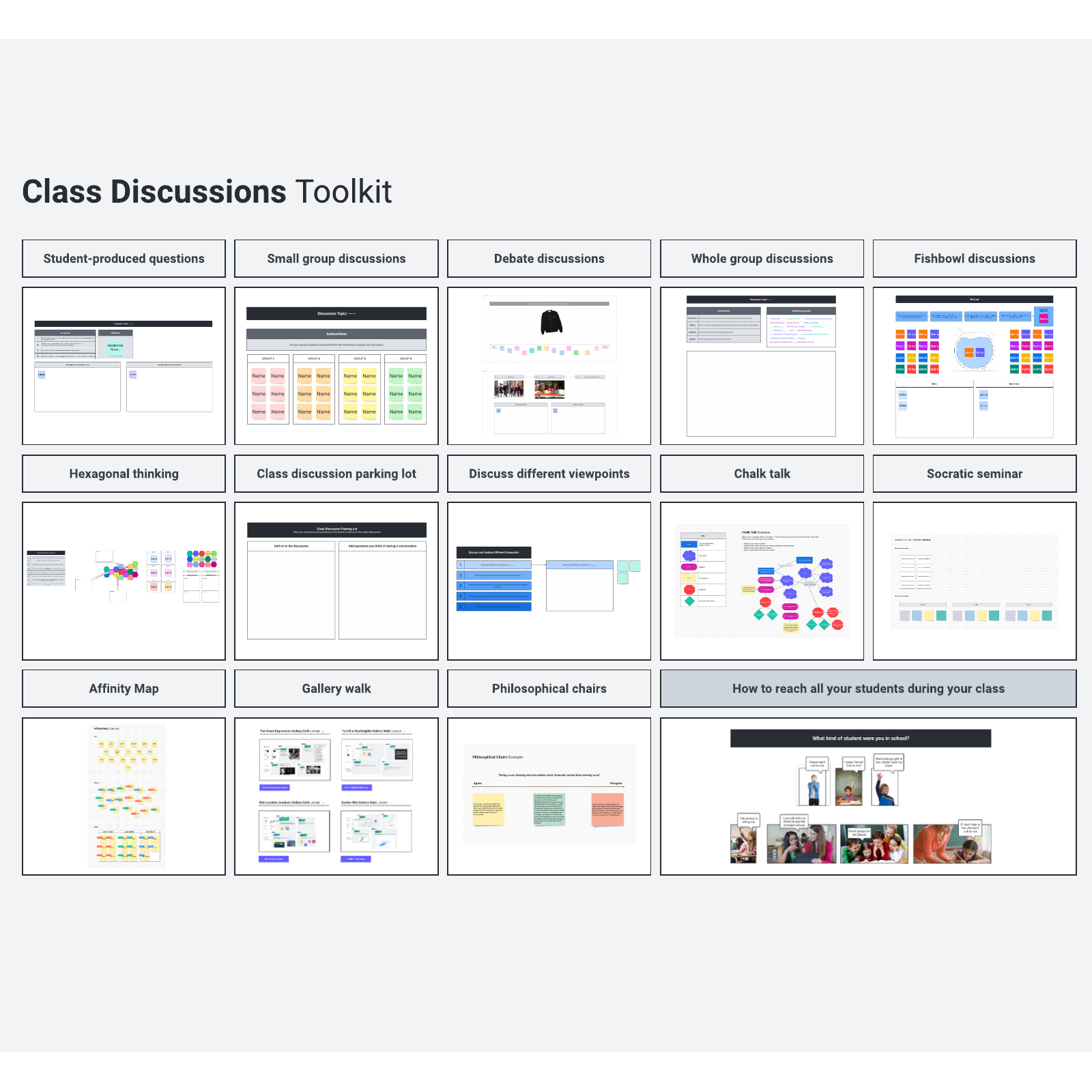 Class discussions toolkit lucidedu