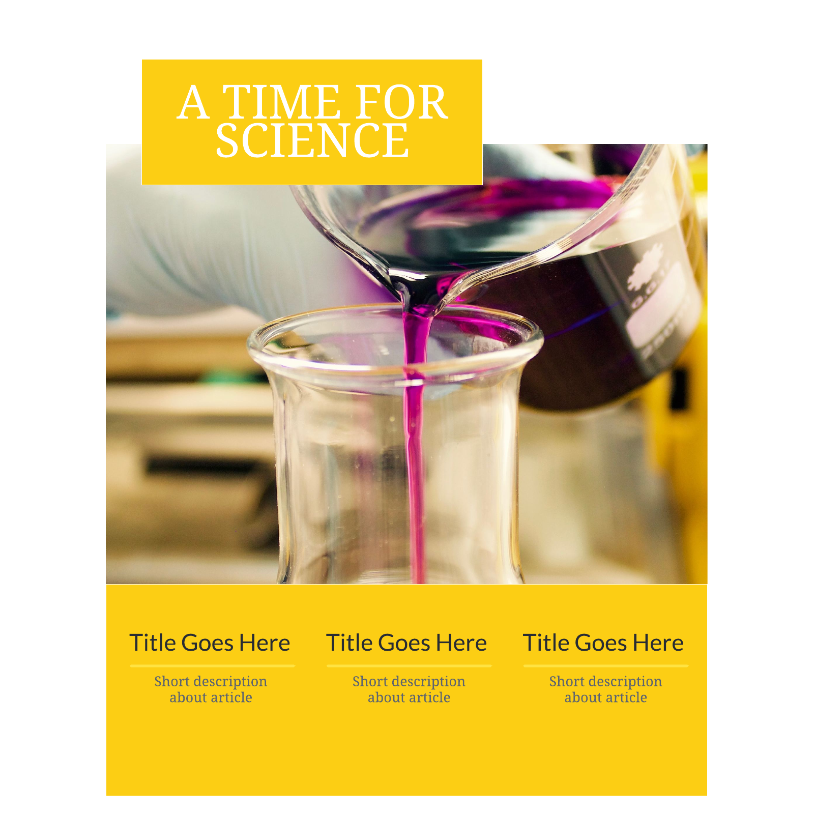 Science themed magazine example