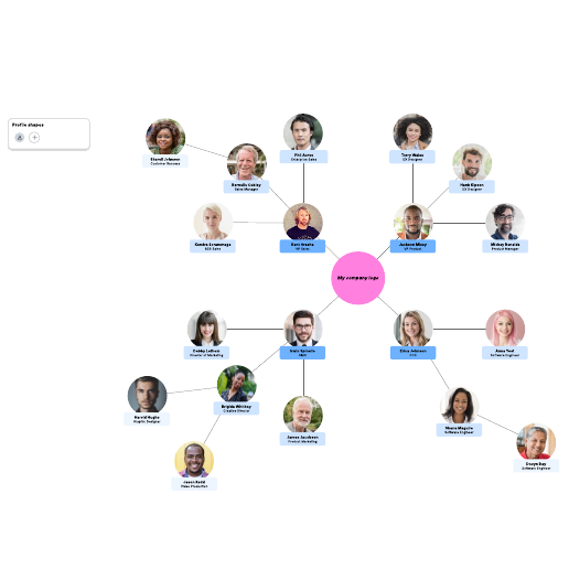 Go to Circular org chart example template