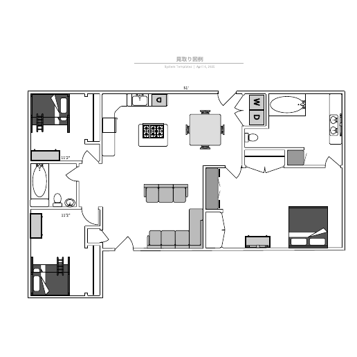 間取り図作成デザインテンプレート