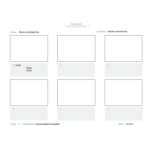 Go to Storyboard template