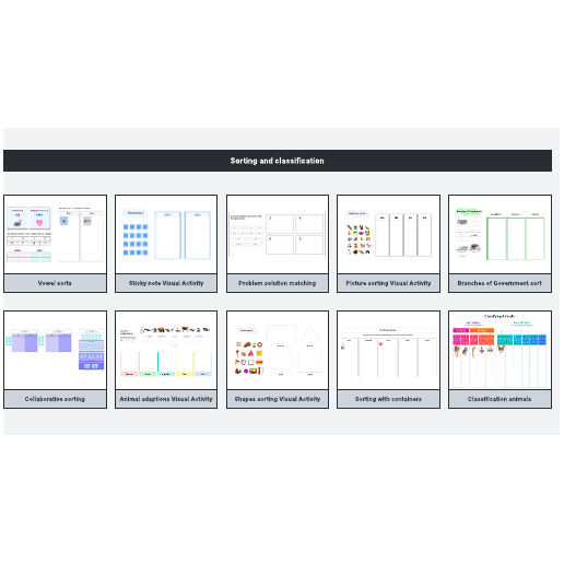 Go to Sorting/categorizing toolkit template