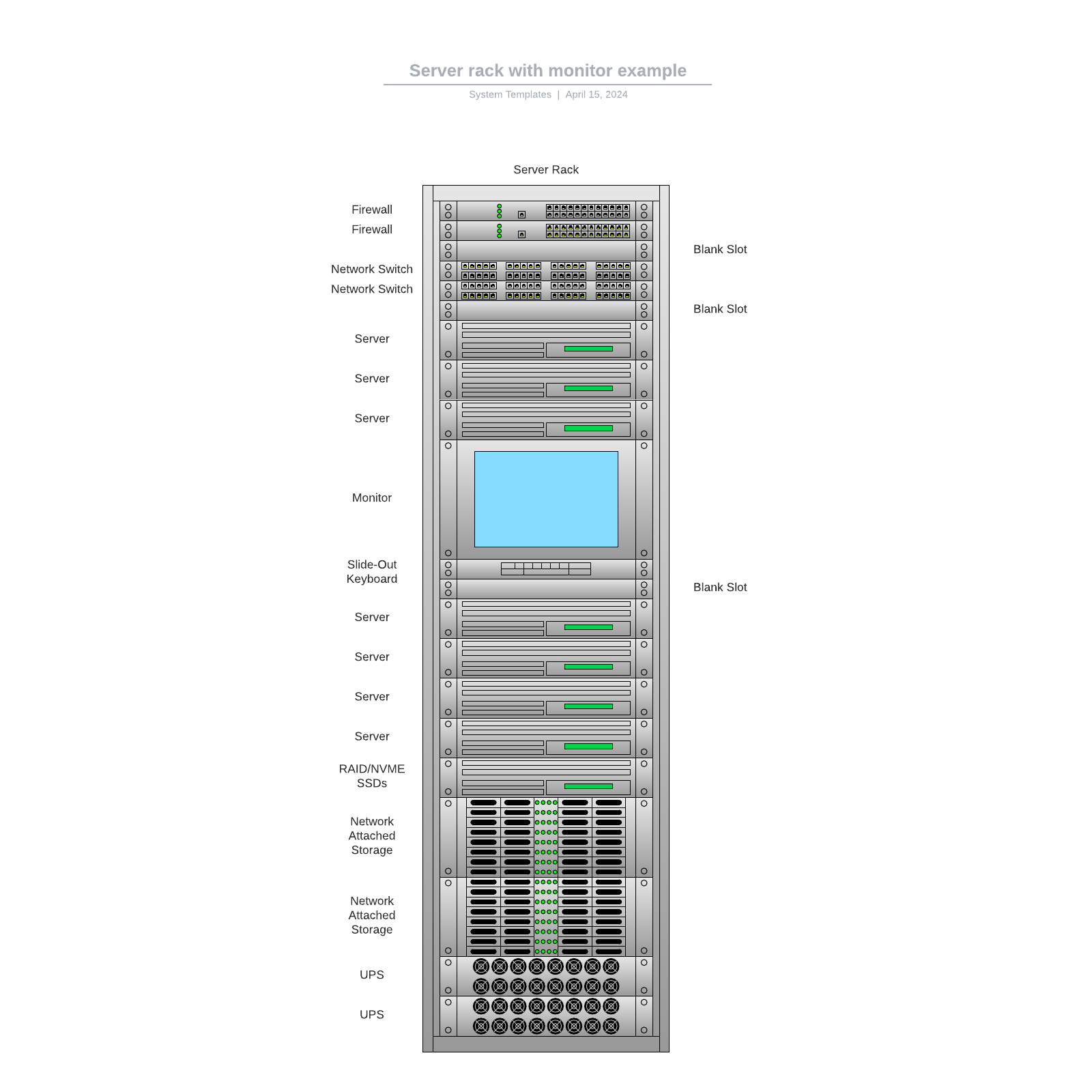 Server rack with monitor example example