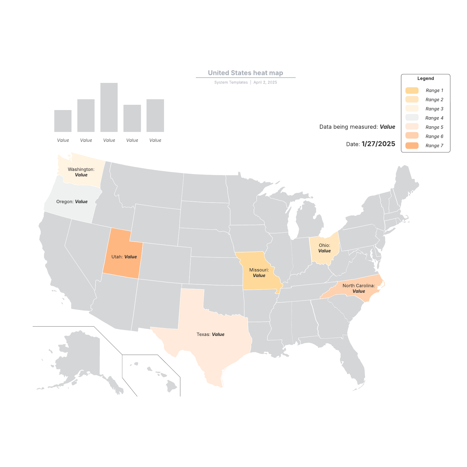 United States heat map example