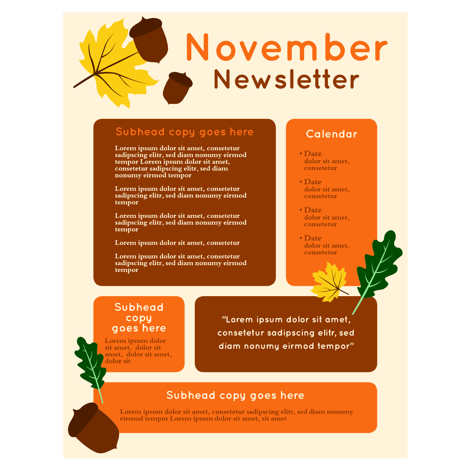November newsletter example