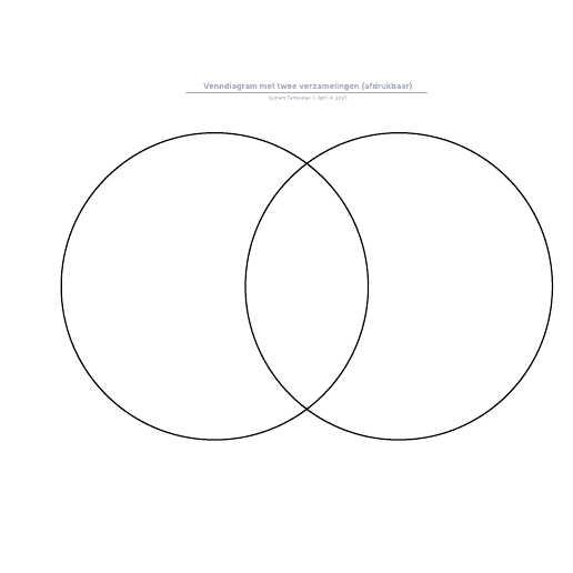 Go to Venndiagram met twee verzamelingen (afdrukbaar) template