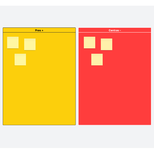 Plantilla de lista de pros y contras