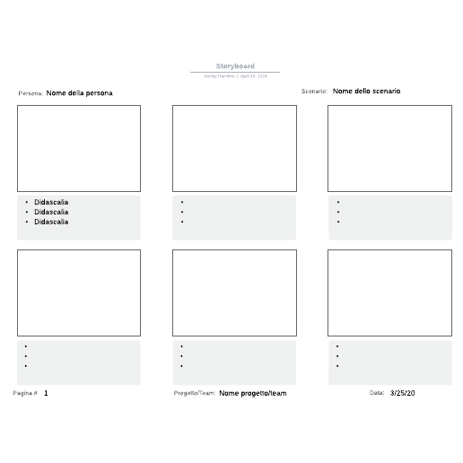 Go to Storyboard template