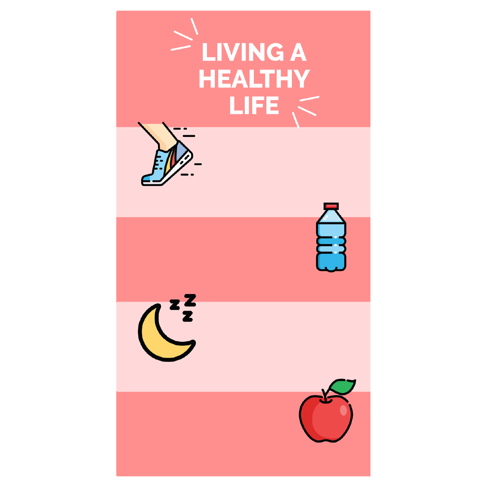Healthy lifestyle infographic example