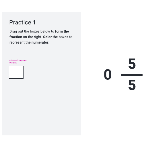 Go to Mixed numbers practice template