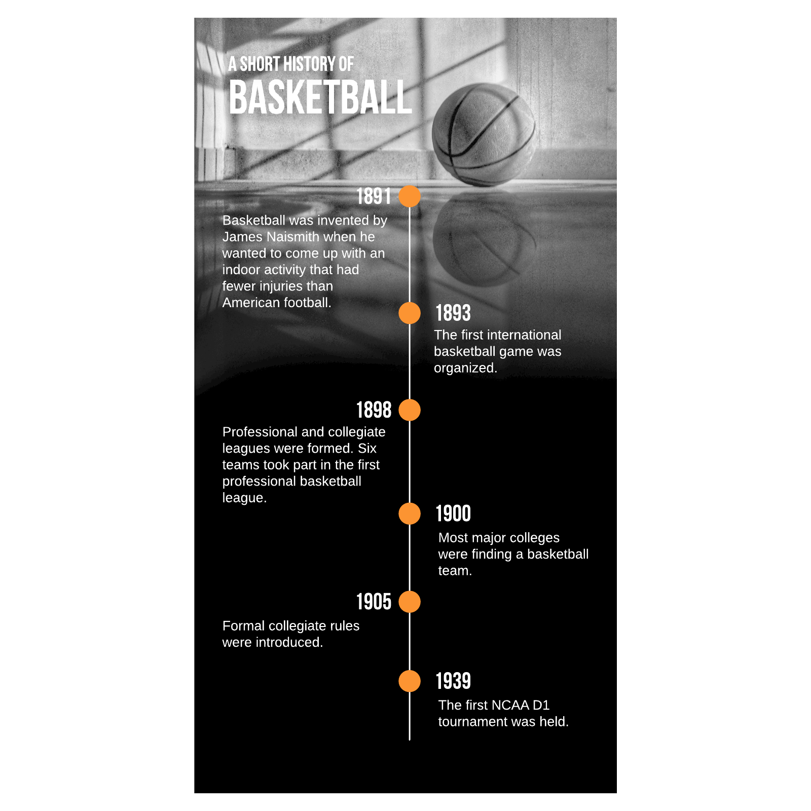 Basketball infographic example
