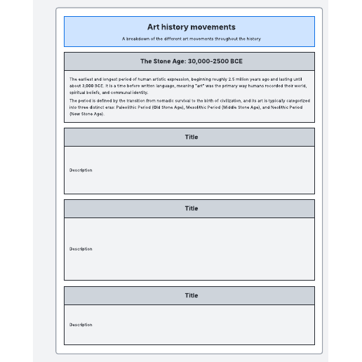 Go to Art history movement template