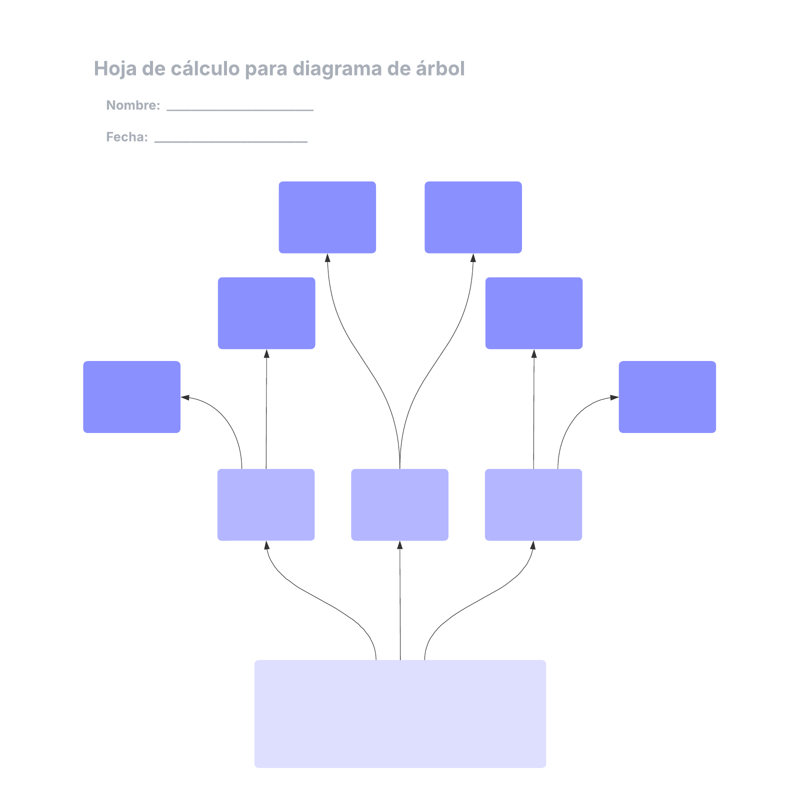 Hoja de cálculo para diagrama de árbol