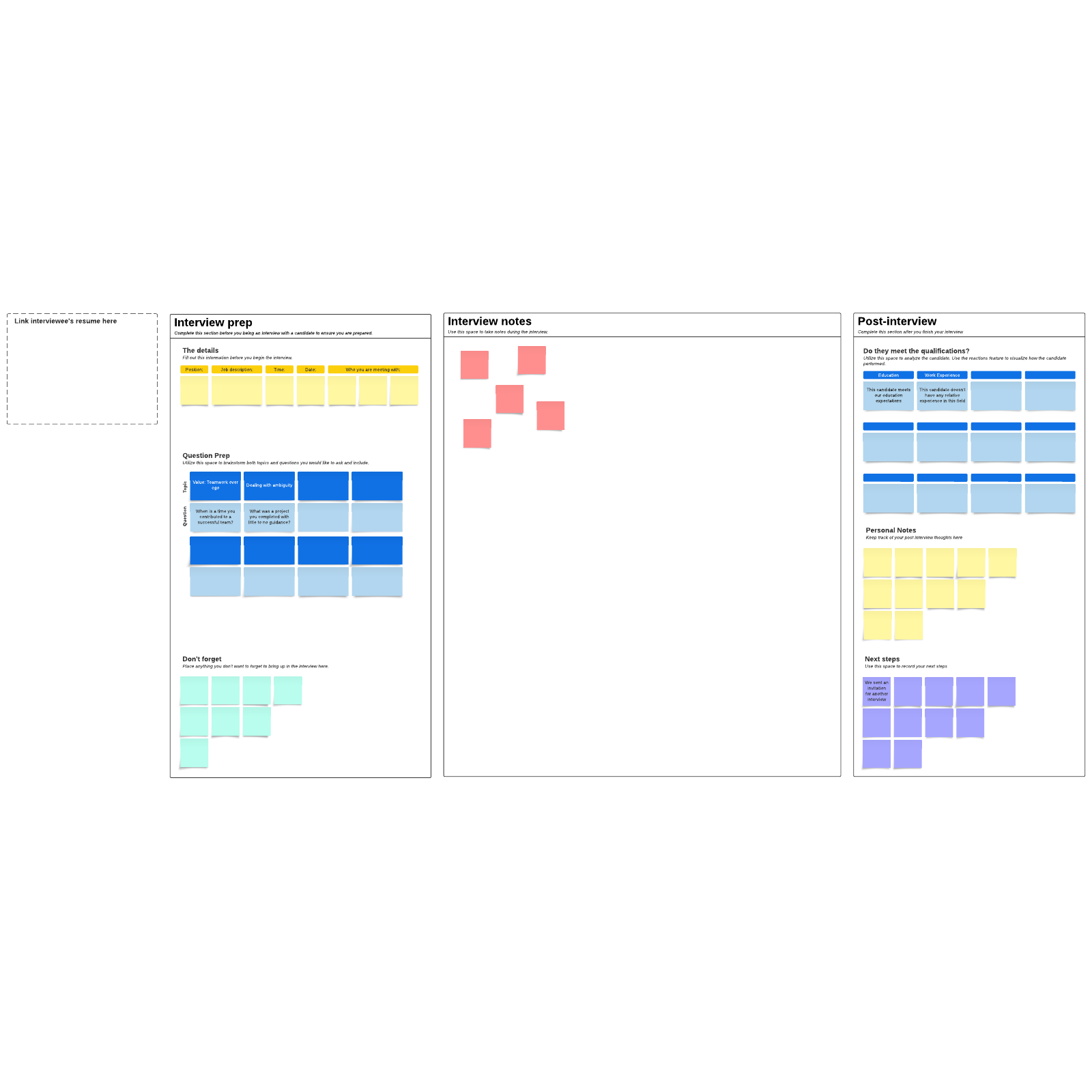 Interviewer Cheat Sheet | Lucidspark