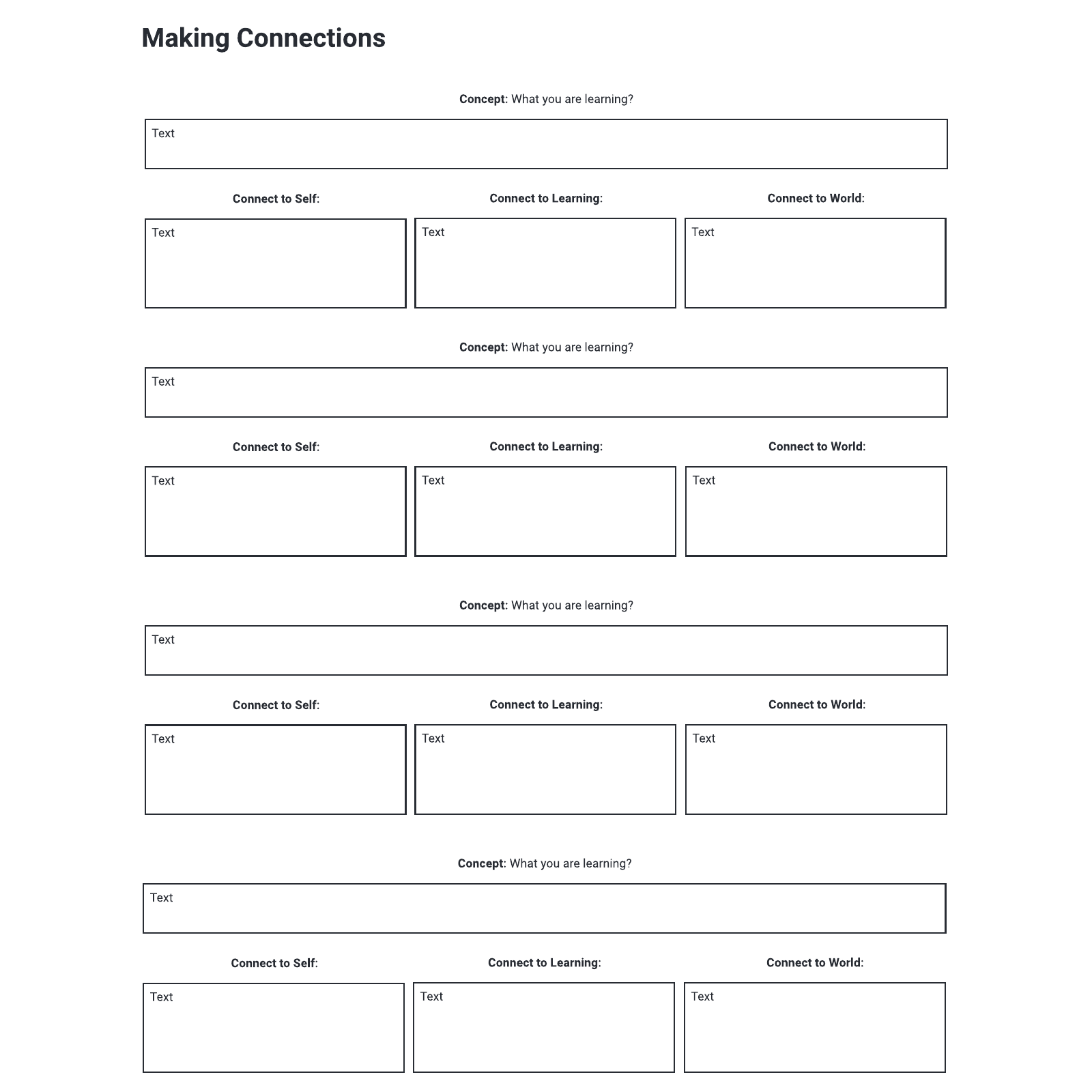 Making connections columns example