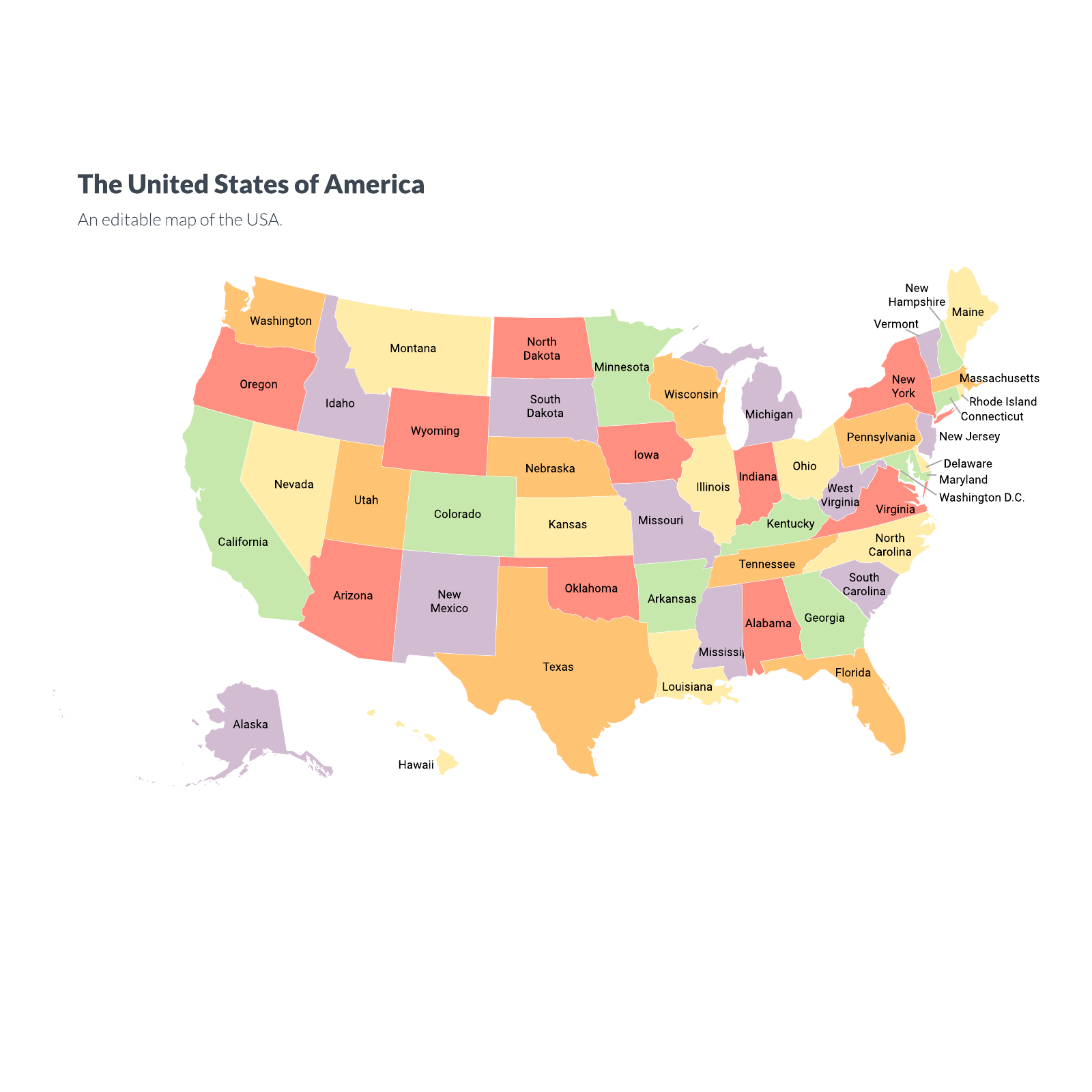 Map of the United States example