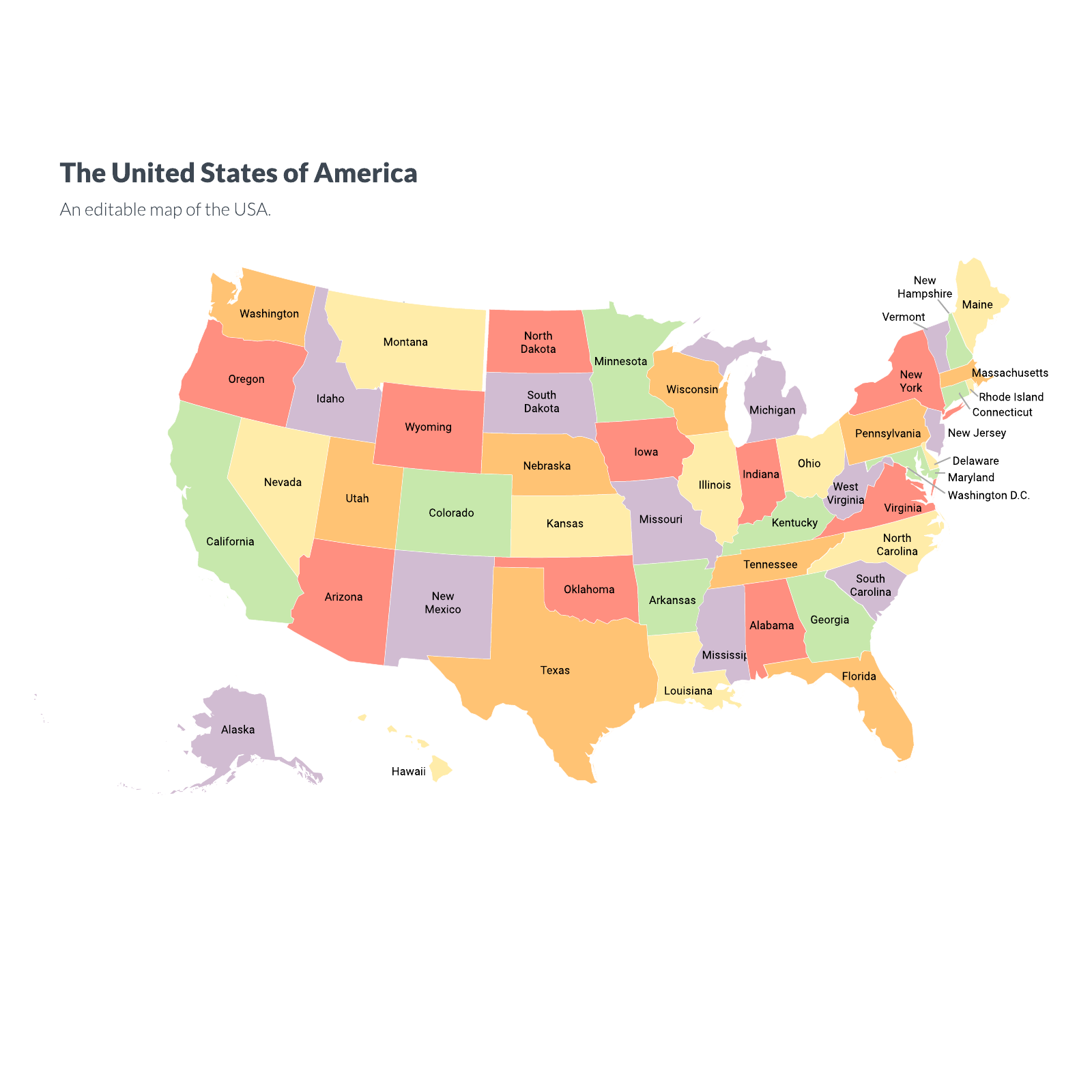 Map of the United States example