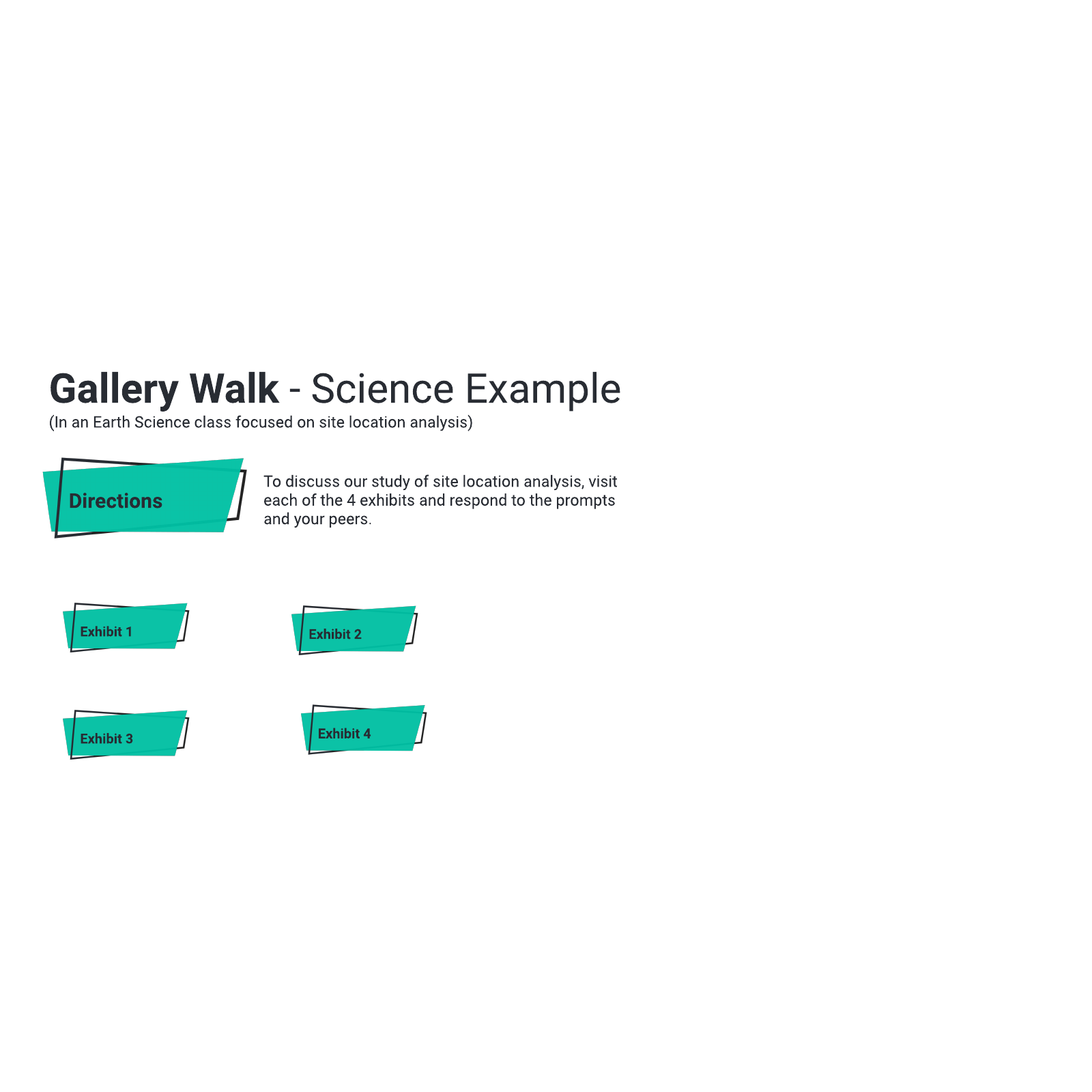 Gallery walk: Science example example