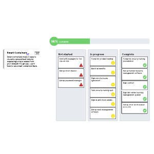 Onboarding taskboard example