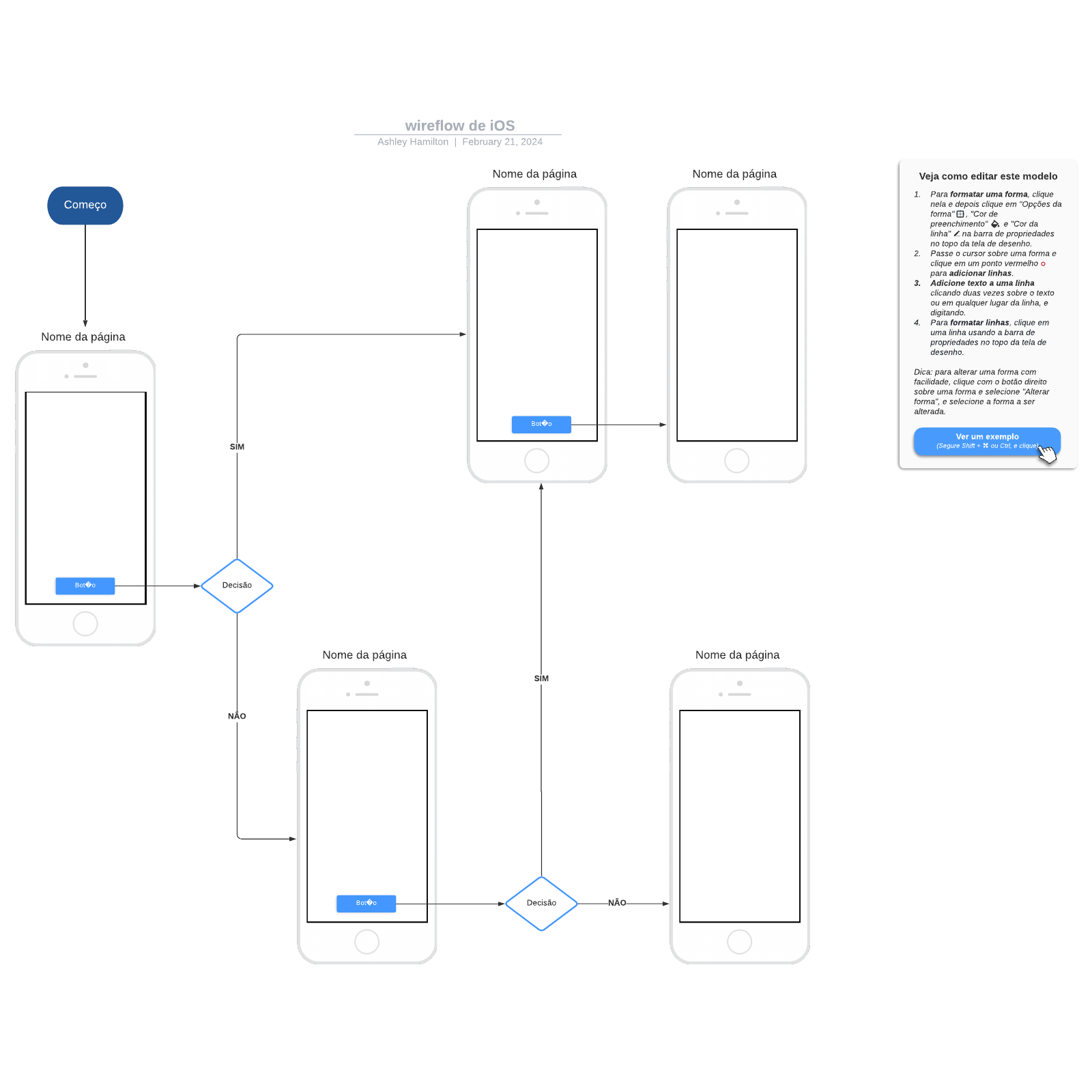 wireflow de iOS example