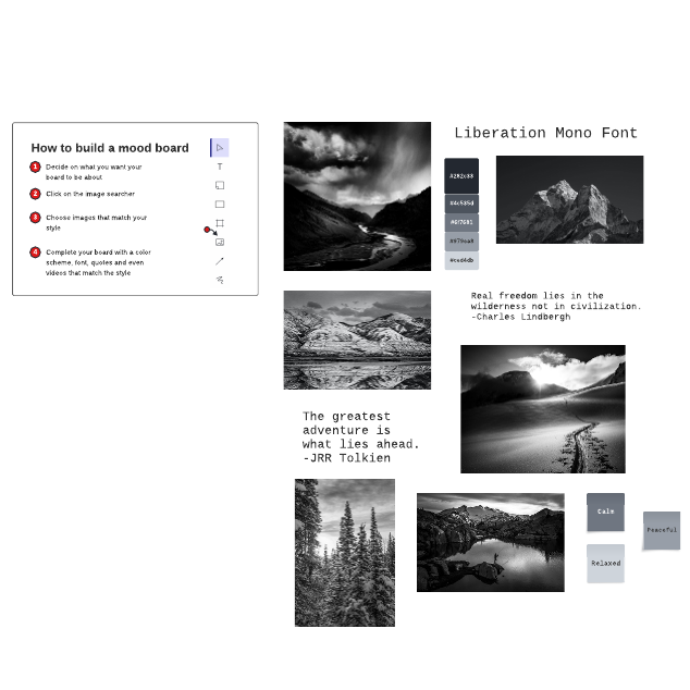 Go to Mood board template page